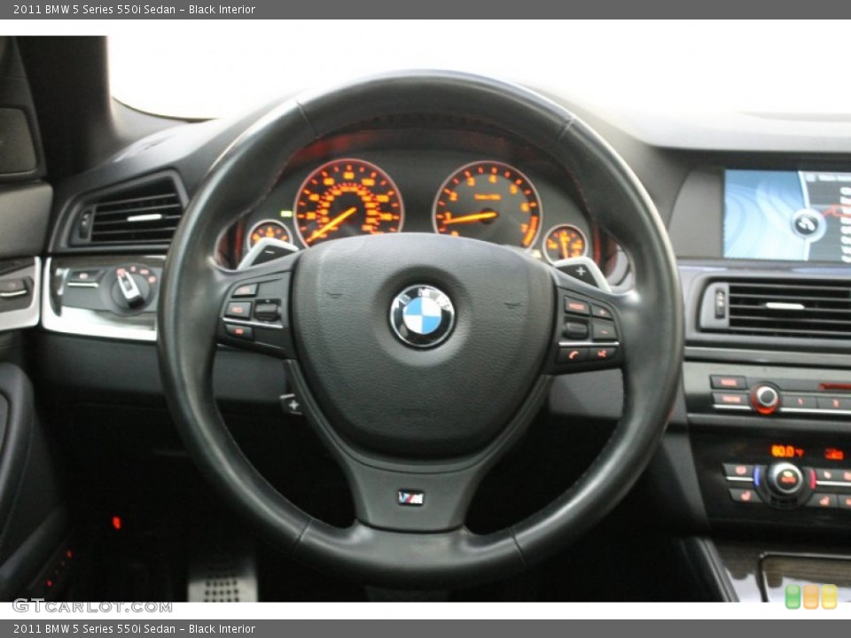 Black Interior Steering Wheel for the 2011 BMW 5 Series 550i Sedan #79907100