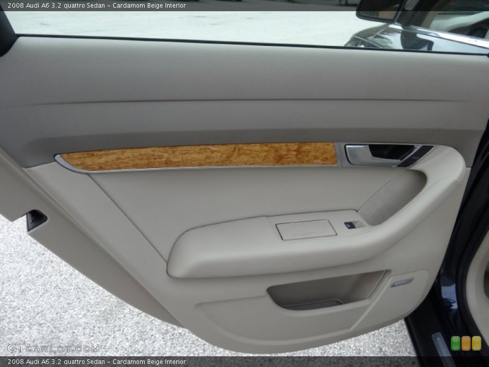 Cardamom Beige Interior Door Panel for the 2008 Audi A6 3.2 quattro Sedan #79909191
