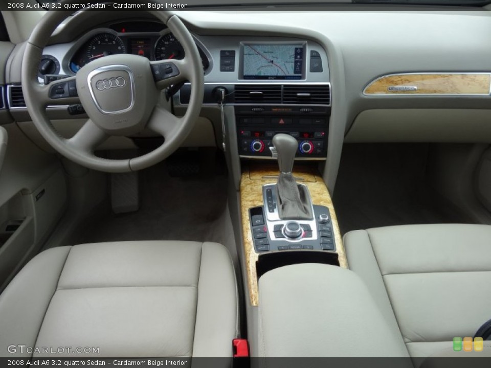 Cardamom Beige Interior Dashboard for the 2008 Audi A6 3.2 quattro Sedan #79909210