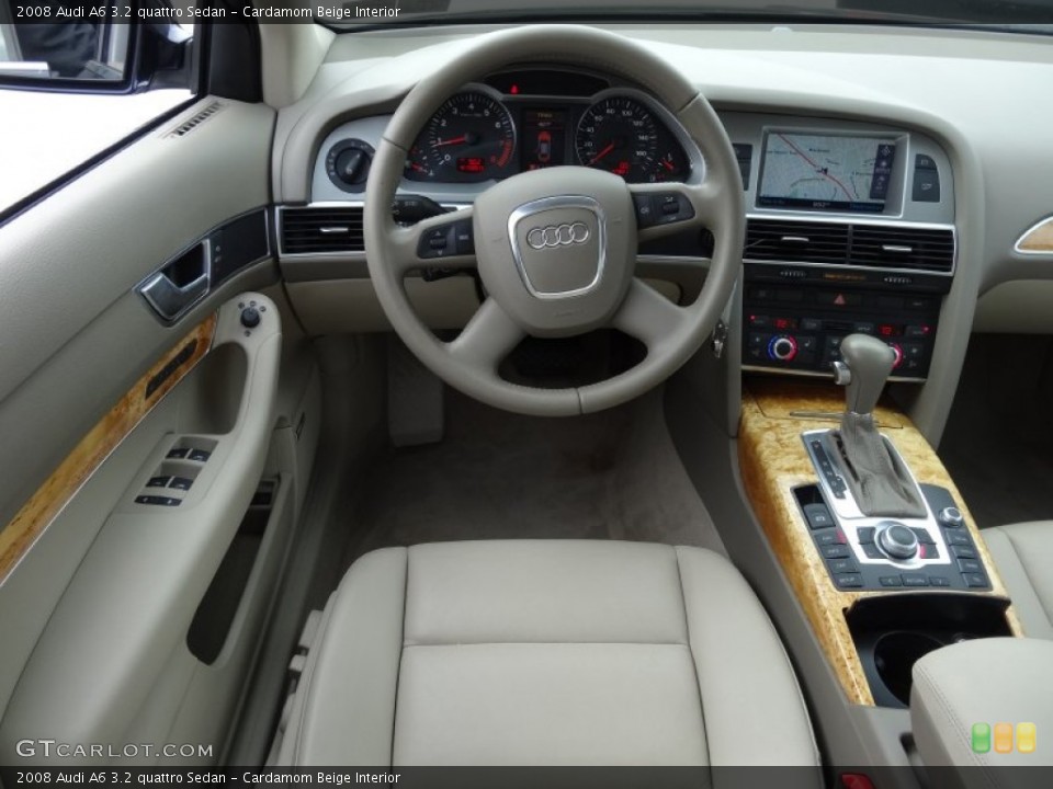 Cardamom Beige Interior Dashboard for the 2008 Audi A6 3.2 quattro Sedan #79909233