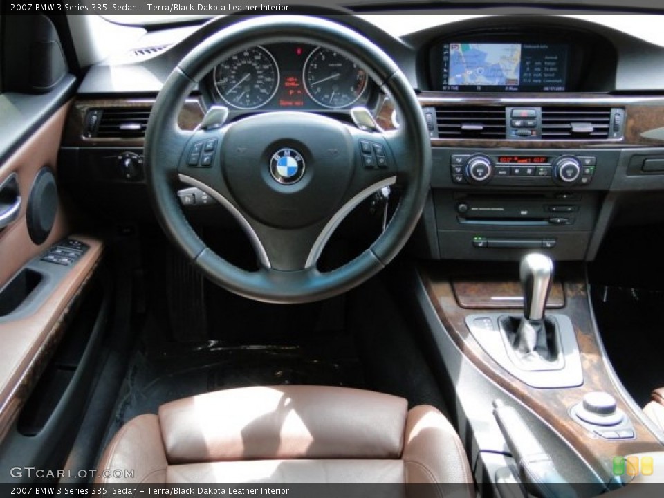 Terra/Black Dakota Leather Interior Dashboard for the 2007 BMW 3 Series 335i Sedan #79909737