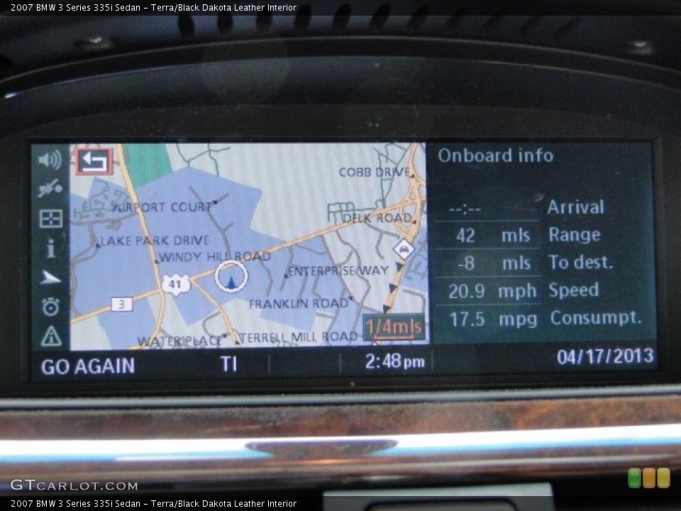 Terra/Black Dakota Leather Interior Navigation for the 2007 BMW 3 Series 335i Sedan #79909773