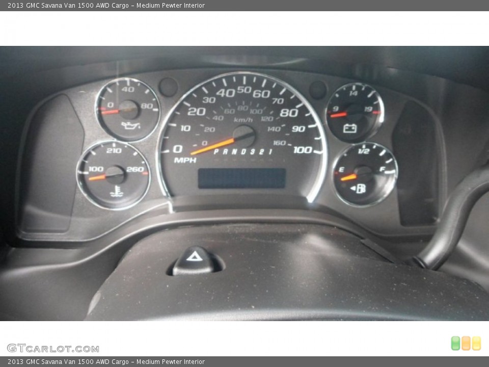 Medium Pewter Interior Gauges for the 2013 GMC Savana Van 1500 AWD Cargo #79910722