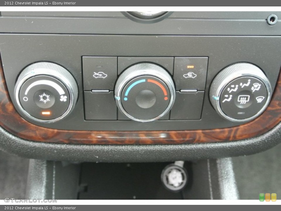 Ebony Interior Controls for the 2012 Chevrolet Impala LS #79911807