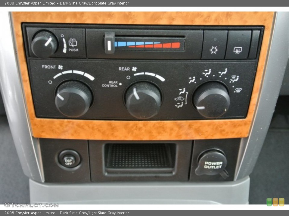 Dark Slate Gray/Light Slate Gray Interior Controls for the 2008 Chrysler Aspen Limited #79915158