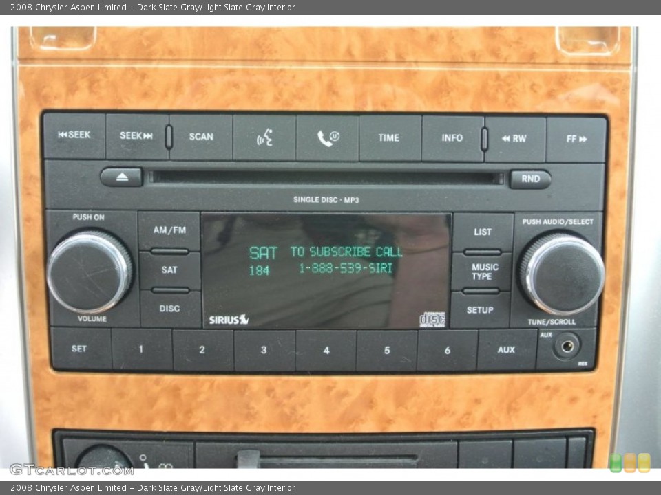 Dark Slate Gray/Light Slate Gray Interior Audio System for the 2008 Chrysler Aspen Limited #79915167