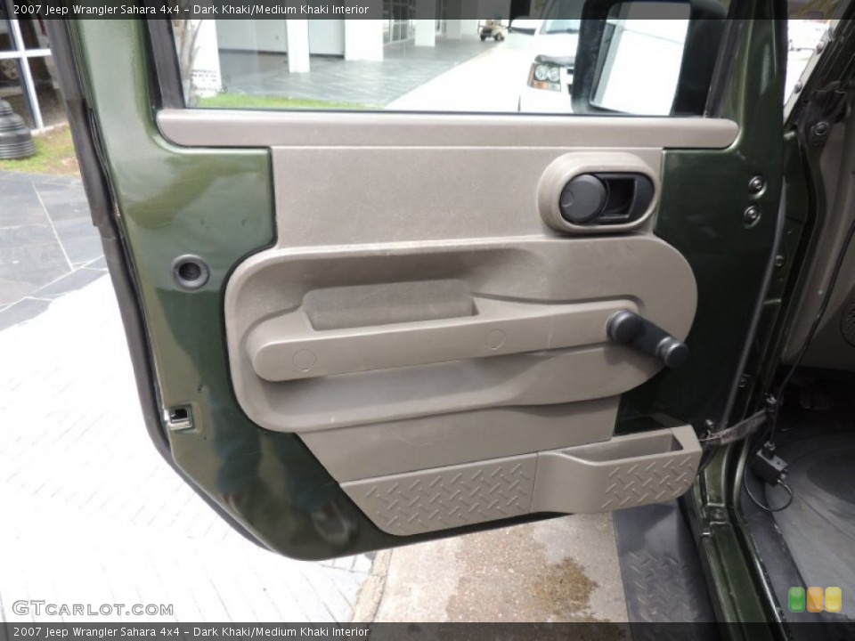 Dark Khaki/Medium Khaki Interior Door Panel for the 2007 Jeep Wrangler Sahara 4x4 #79917714