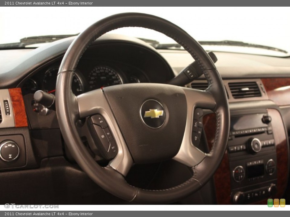 Ebony Interior Steering Wheel for the 2011 Chevrolet Avalanche LT 4x4 #79919145