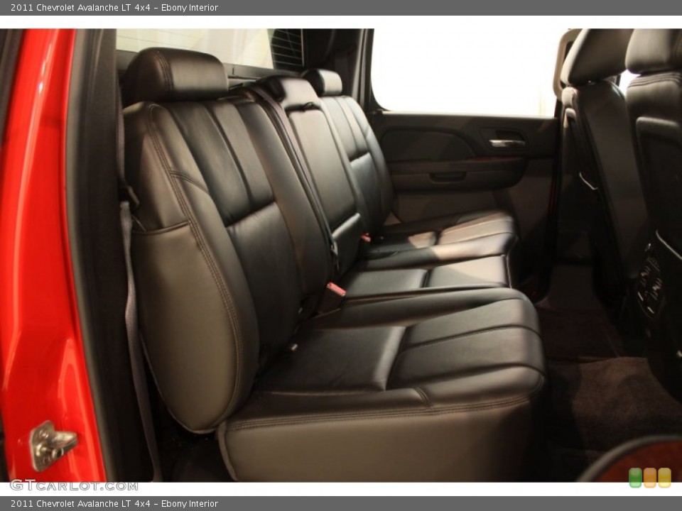 Ebony Interior Rear Seat for the 2011 Chevrolet Avalanche LT 4x4 #79919236