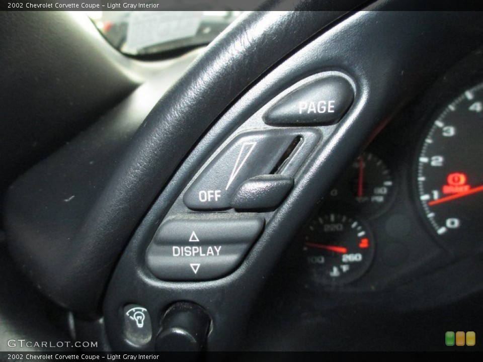 Light Gray Interior Controls for the 2002 Chevrolet Corvette Coupe #79929025