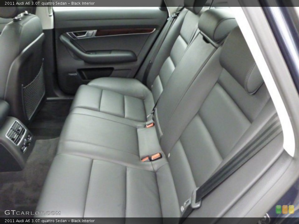 Black Interior Rear Seat for the 2011 Audi A6 3.0T quattro Sedan #79930597