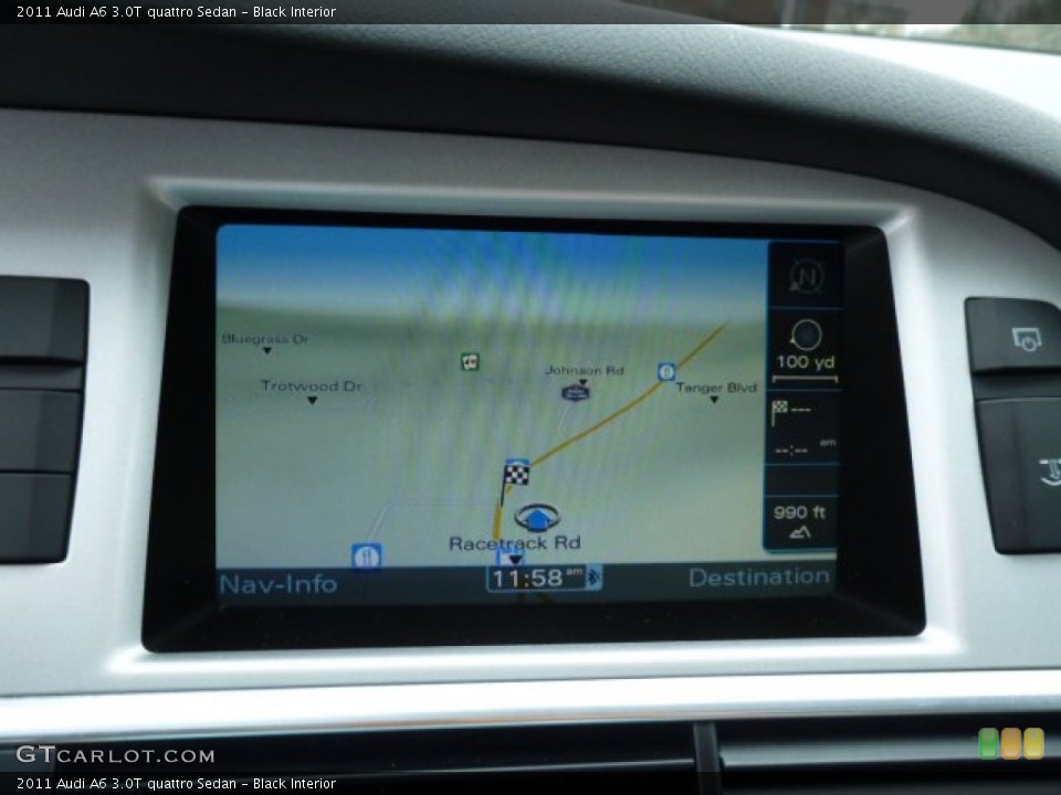 Black Interior Navigation for the 2011 Audi A6 3.0T quattro Sedan #79930672