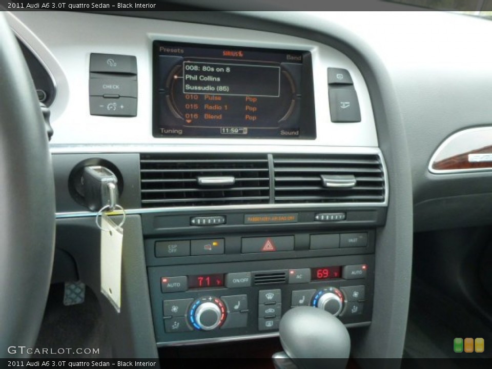 Black Interior Controls for the 2011 Audi A6 3.0T quattro Sedan #79930696