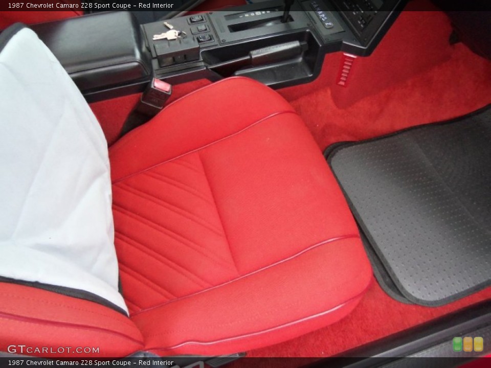 Red Interior Front Seat for the 1987 Chevrolet Camaro Z28 Sport Coupe #79945977