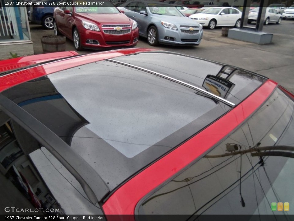 Red Interior Sunroof for the 1987 Chevrolet Camaro Z28 Sport Coupe #79946021