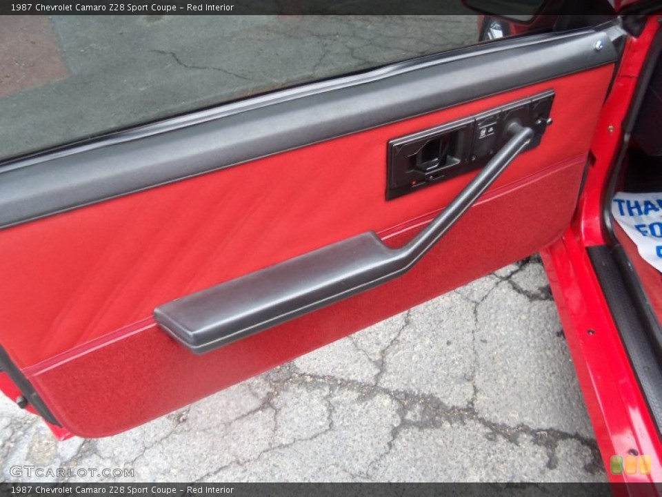 Red Interior Door Panel for the 1987 Chevrolet Camaro Z28 Sport Coupe #79946050