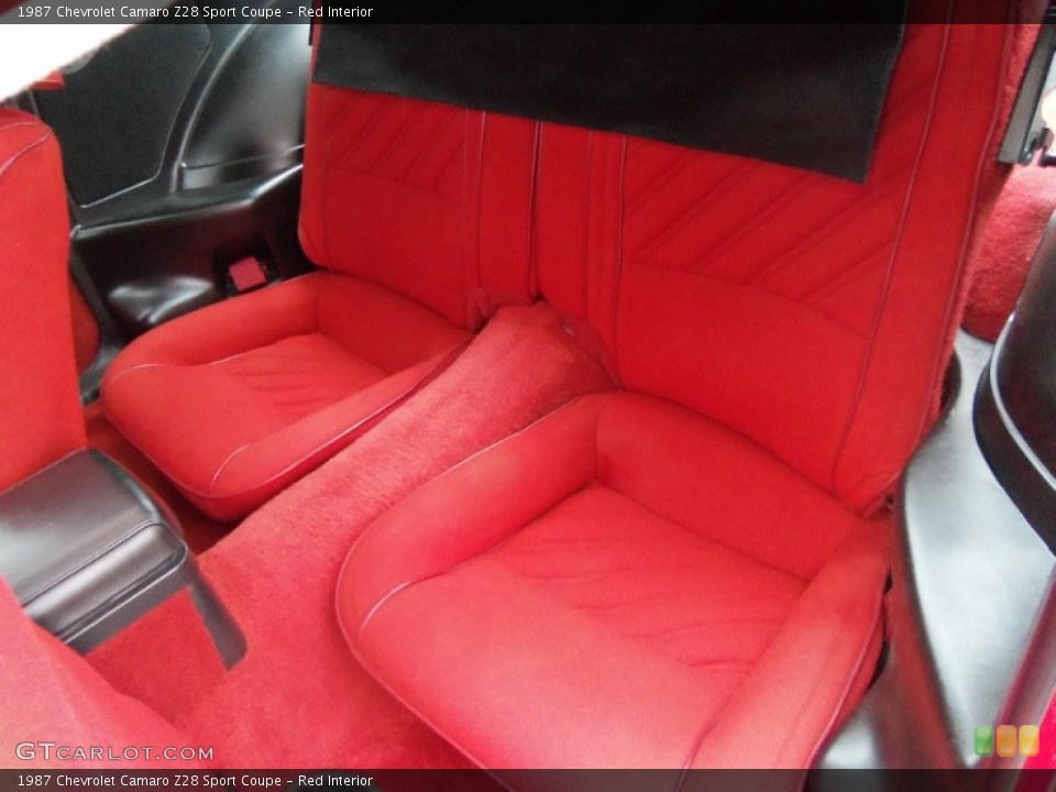 Red Interior Rear Seat for the 1987 Chevrolet Camaro Z28 Sport Coupe #79946064