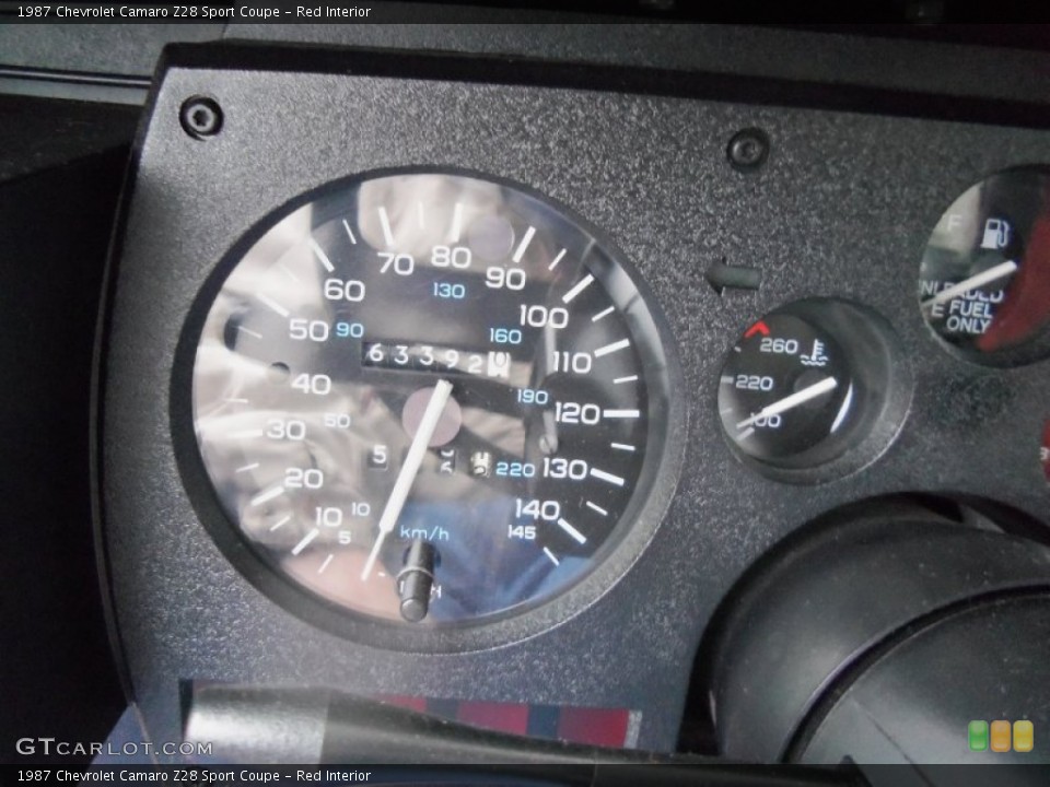Red Interior Gauges for the 1987 Chevrolet Camaro Z28 Sport Coupe #79946092