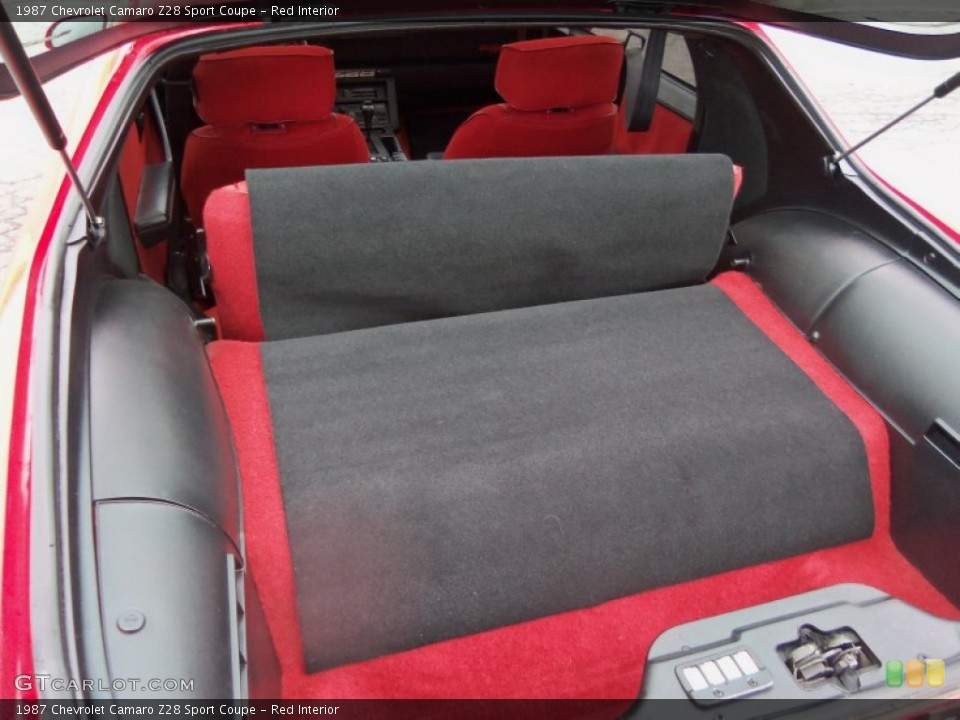Red Interior Trunk for the 1987 Chevrolet Camaro Z28 Sport Coupe #79946153