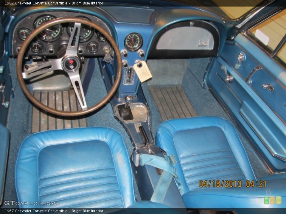 Bright Blue Interior Prime Interior for the 1967 Chevrolet Corvette Convertible #79951154