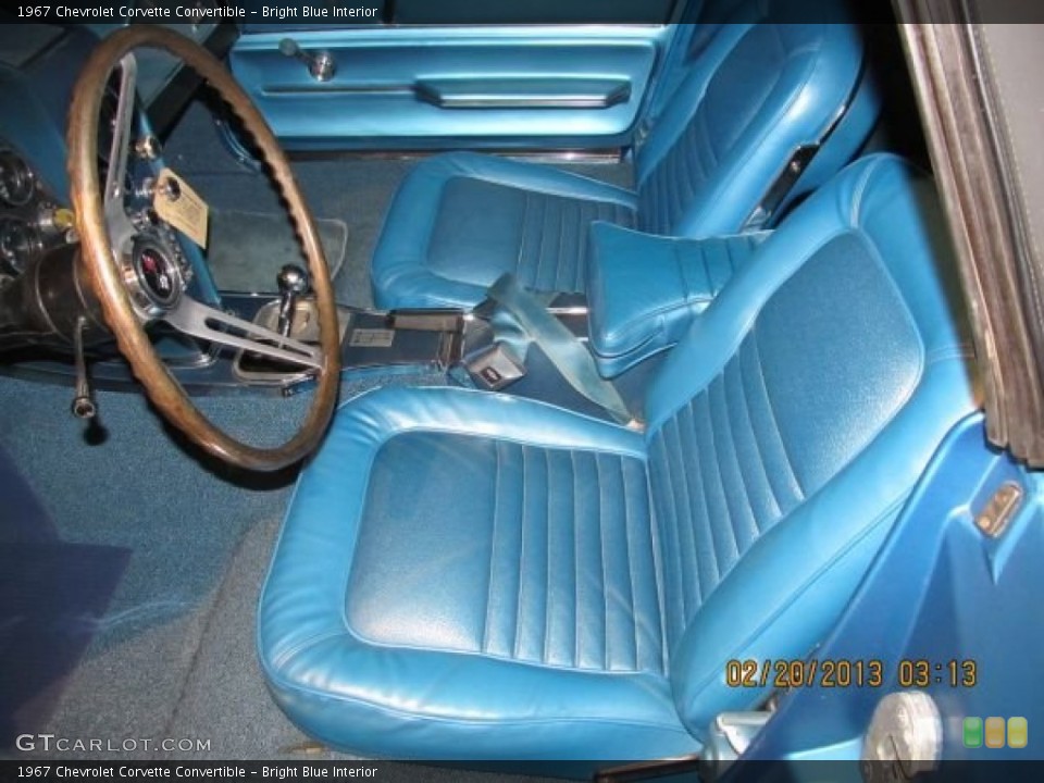 Bright Blue Interior Photo for the 1967 Chevrolet Corvette Convertible #79951409