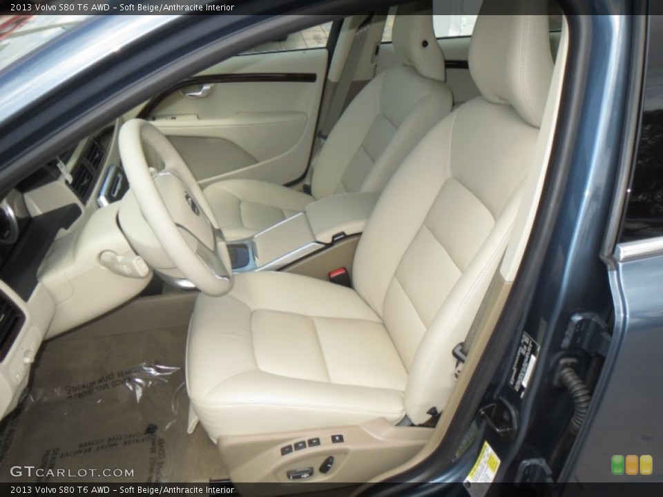 Soft Beige/Anthracite Interior Photo for the 2013 Volvo S80 T6 AWD #79952221