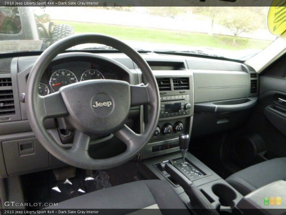 Dark Slate Gray Interior Dashboard for the 2010 Jeep Liberty Sport 4x4 #79954018