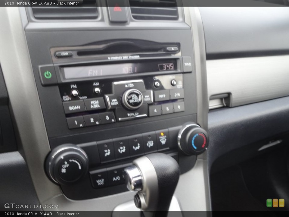 Black Interior Controls for the 2010 Honda CR-V LX AWD #79954097
