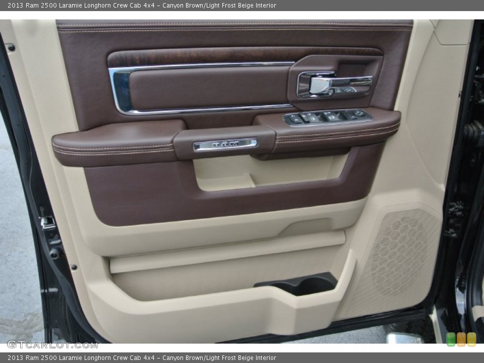 Canyon Brown/Light Frost Beige Interior Door Panel for the 2013 Ram 2500 Laramie Longhorn Crew Cab 4x4 #79954790