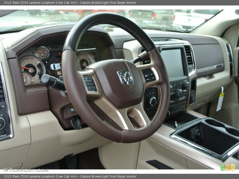 Canyon Brown/Light Frost Beige Interior Dashboard for the 2013 Ram 2500 Laramie Longhorn Crew Cab 4x4 #79955091