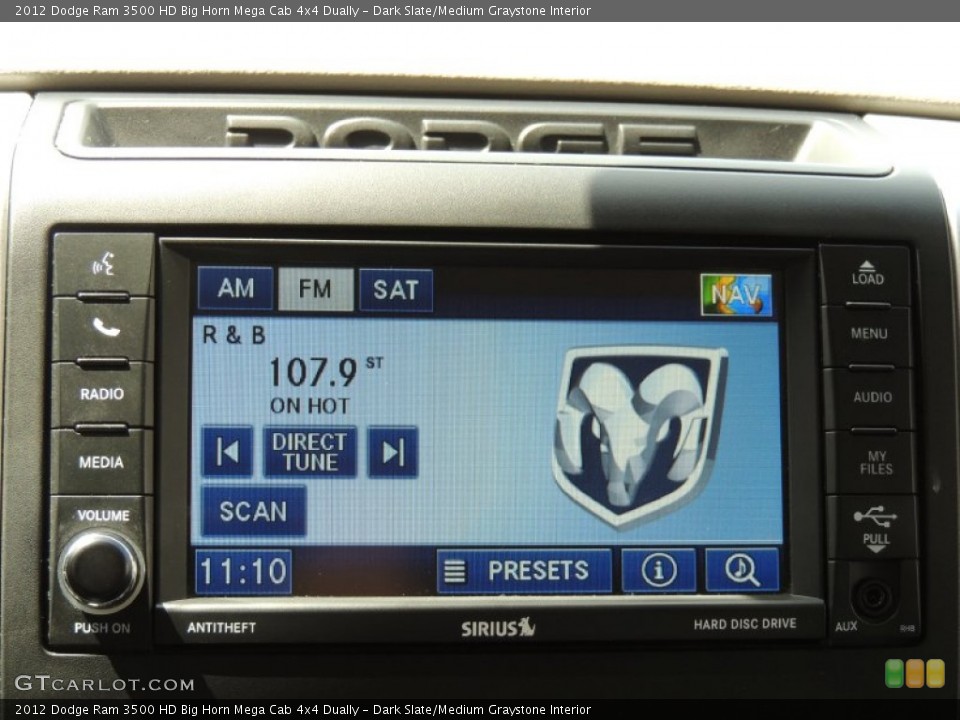 Dark Slate/Medium Graystone Interior Audio System for the 2012 Dodge Ram 3500 HD Big Horn Mega Cab 4x4 Dually #79955294