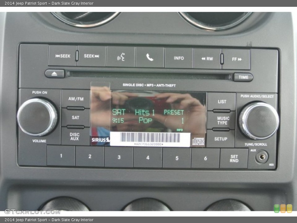 Dark Slate Gray Interior Audio System for the 2014 Jeep Patriot Sport #79957904