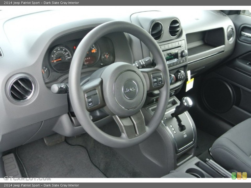 Dark Slate Gray Interior Dashboard for the 2014 Jeep Patriot Sport #79958087