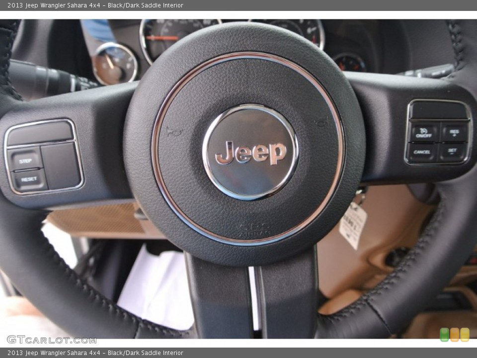 Black/Dark Saddle Interior Controls for the 2013 Jeep Wrangler Sahara 4x4 #79958898