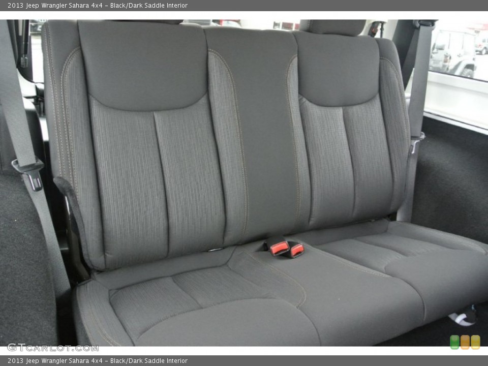 Black/Dark Saddle Interior Rear Seat for the 2013 Jeep Wrangler Sahara 4x4 #79958963