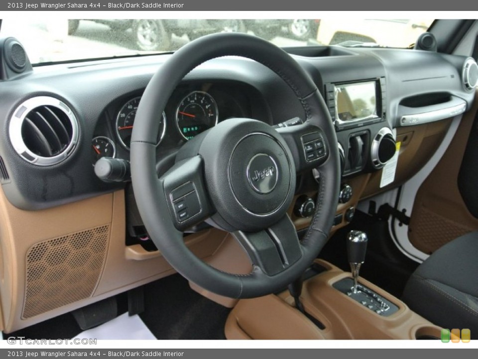 Black/Dark Saddle Interior Dashboard for the 2013 Jeep Wrangler Sahara 4x4 #79959059