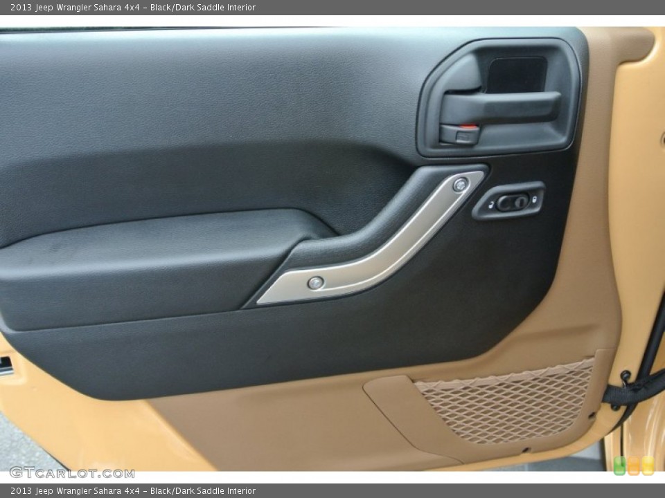 Black/Dark Saddle Interior Door Panel for the 2013 Jeep Wrangler Sahara 4x4 #79959290