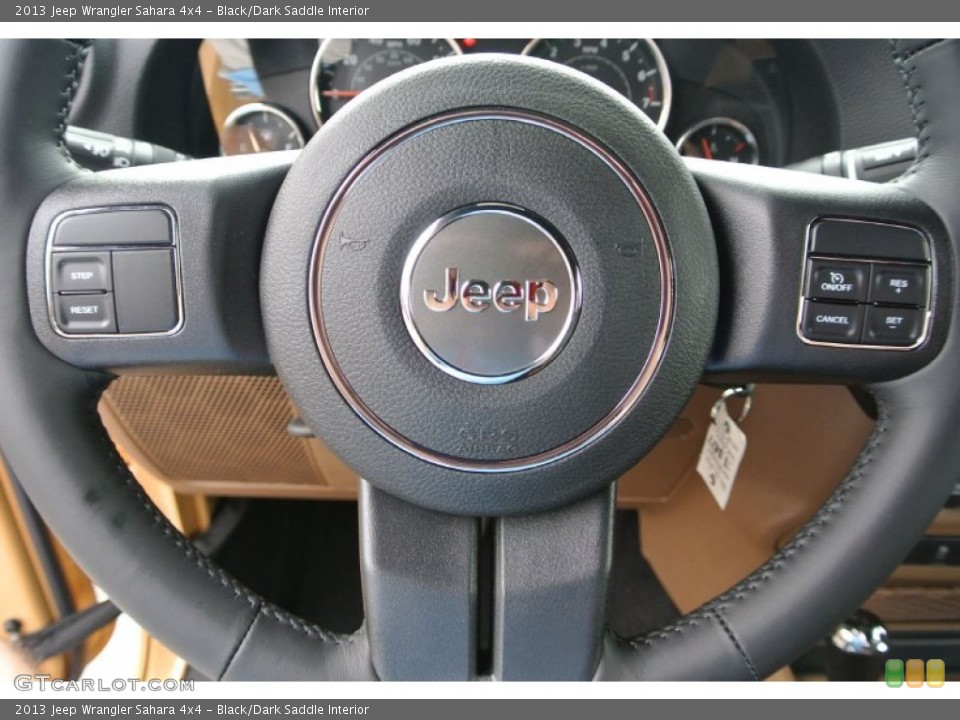 Black/Dark Saddle Interior Controls for the 2013 Jeep Wrangler Sahara 4x4 #79959413