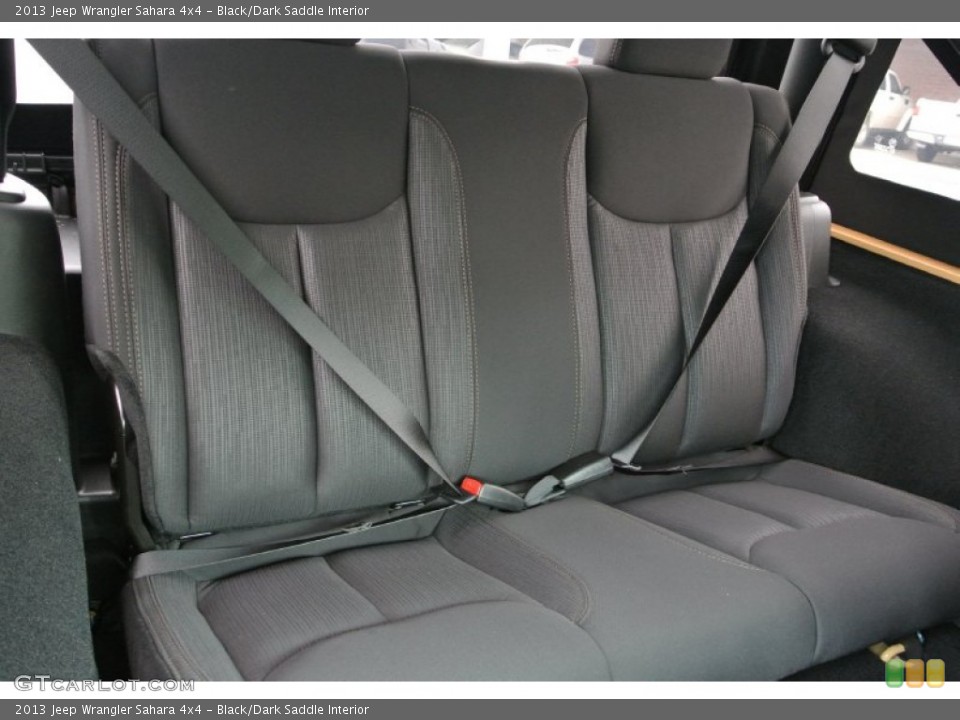 Black/Dark Saddle Interior Rear Seat for the 2013 Jeep Wrangler Sahara 4x4 #79959475