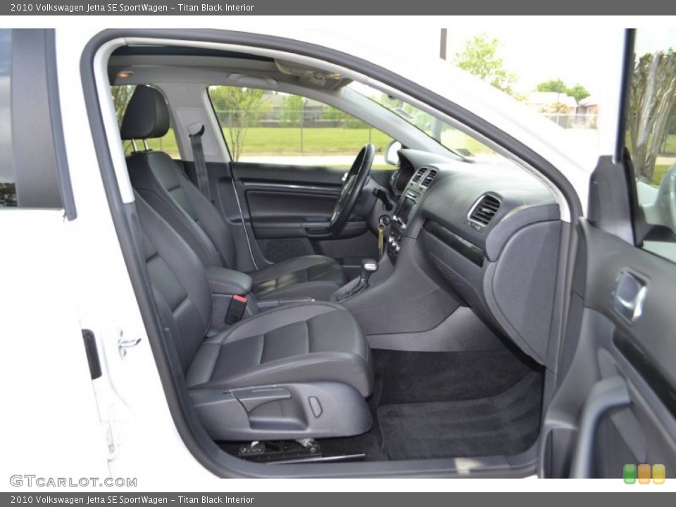 Titan Black Interior Front Seat for the 2010 Volkswagen Jetta SE SportWagen #79959928