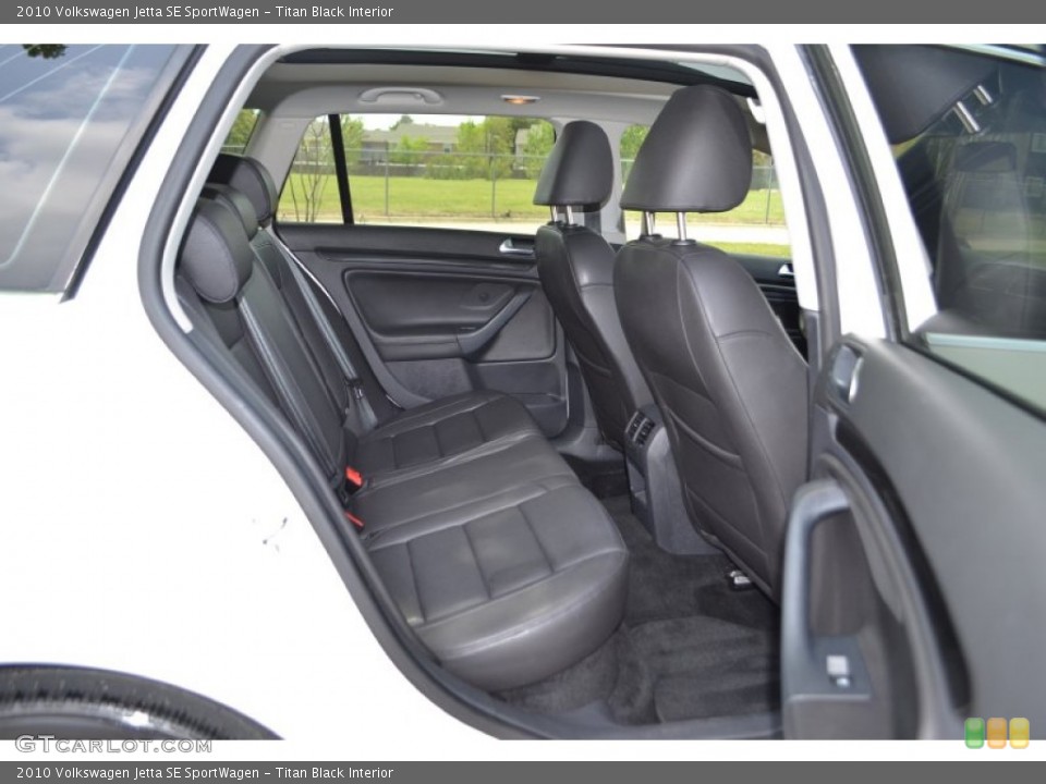 Titan Black Interior Rear Seat for the 2010 Volkswagen Jetta SE SportWagen #79959949