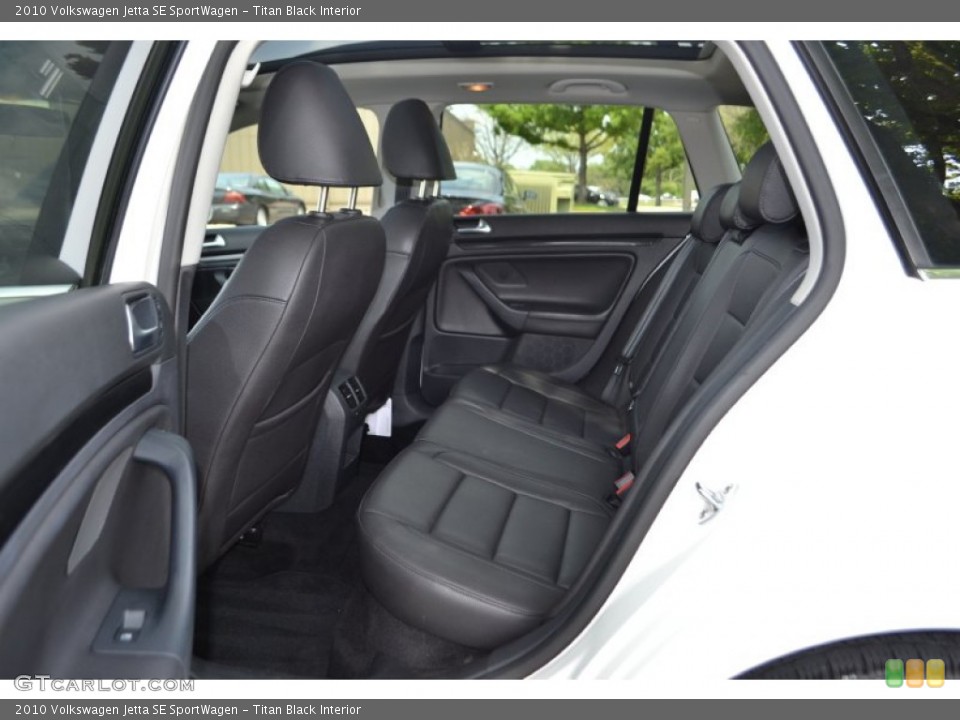 Titan Black Interior Rear Seat for the 2010 Volkswagen Jetta SE SportWagen #79959967