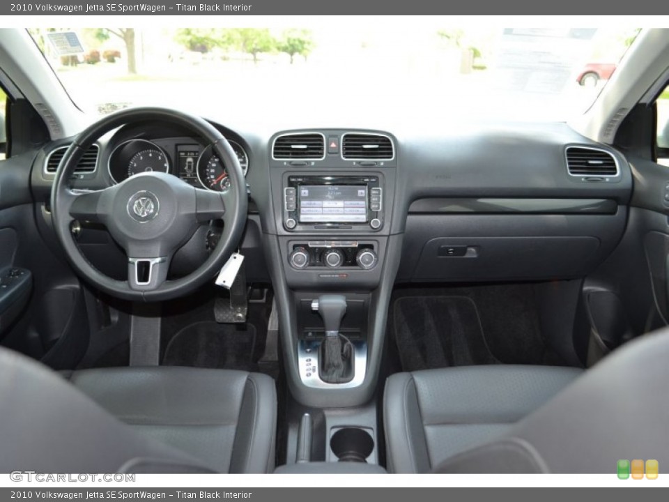 Titan Black Interior Dashboard for the 2010 Volkswagen Jetta SE SportWagen #79960004