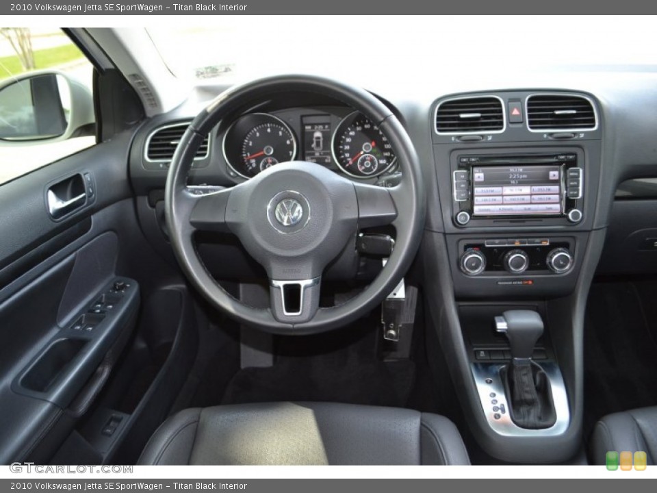 Titan Black Interior Dashboard for the 2010 Volkswagen Jetta SE SportWagen #79960029