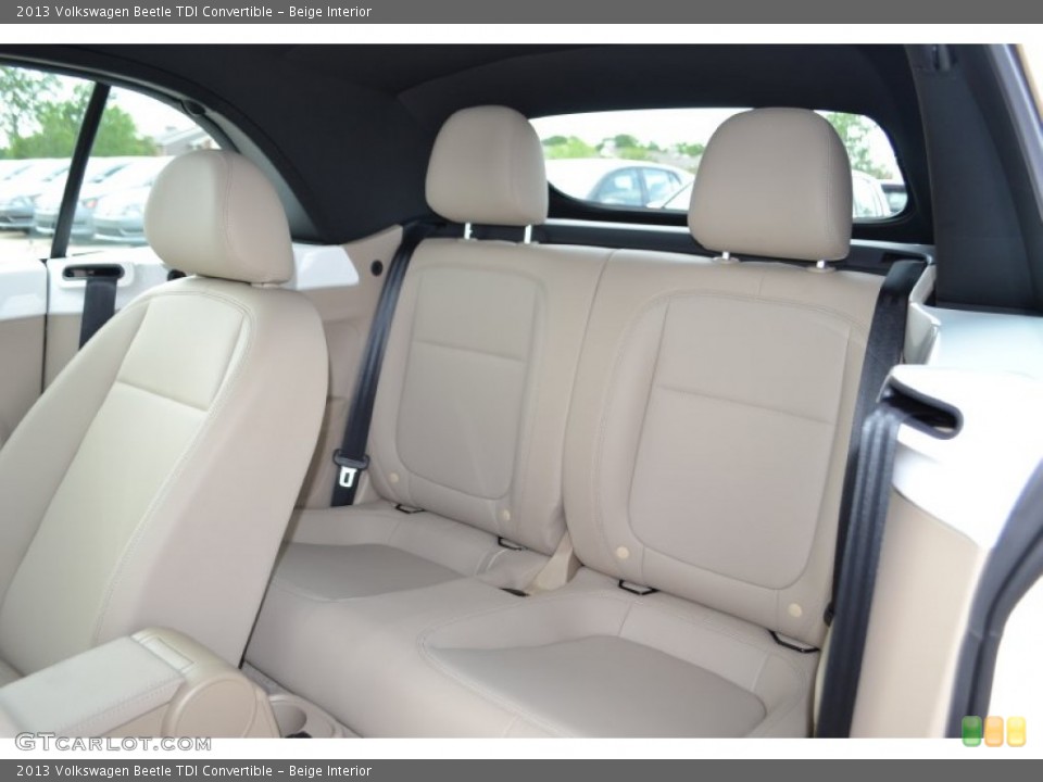 Beige Interior Rear Seat for the 2013 Volkswagen Beetle TDI Convertible #79963913