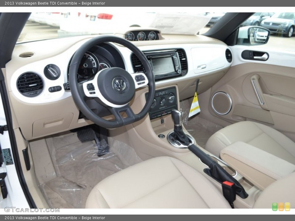 Beige Interior Dashboard for the 2013 Volkswagen Beetle TDI Convertible #79963934