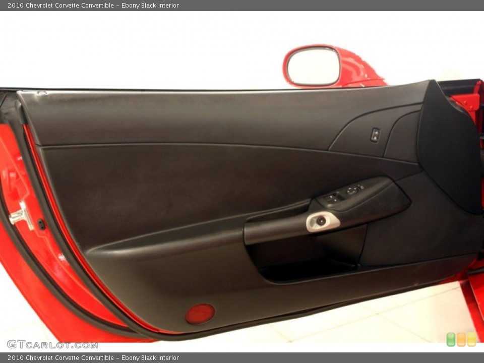 Ebony Black Interior Door Panel for the 2010 Chevrolet Corvette Convertible #79966565