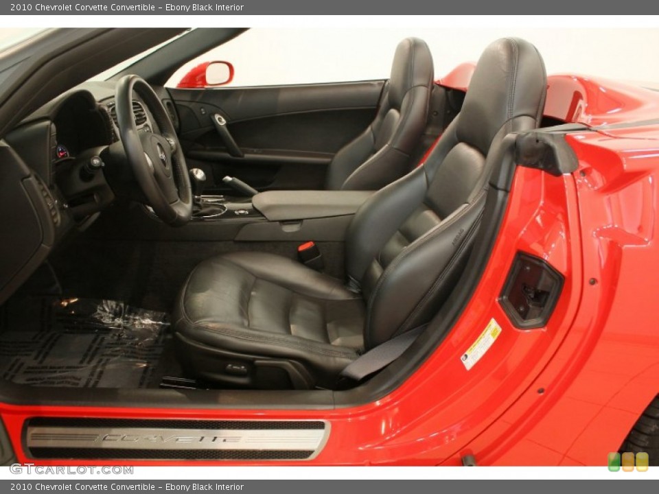 Ebony Black Interior Photo for the 2010 Chevrolet Corvette Convertible #79966584