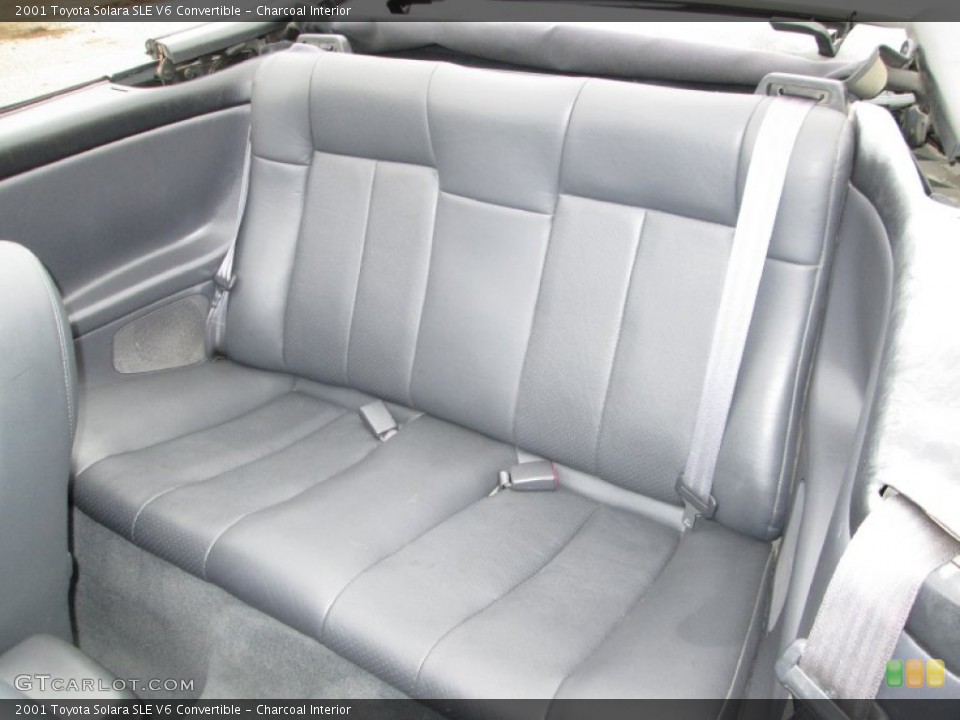 Charcoal Interior Rear Seat for the 2001 Toyota Solara SLE V6 Convertible #79966597