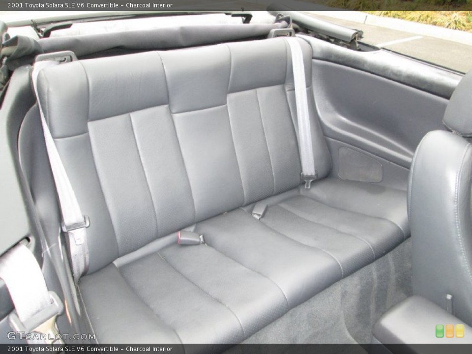 Charcoal Interior Rear Seat for the 2001 Toyota Solara SLE V6 Convertible #79966617